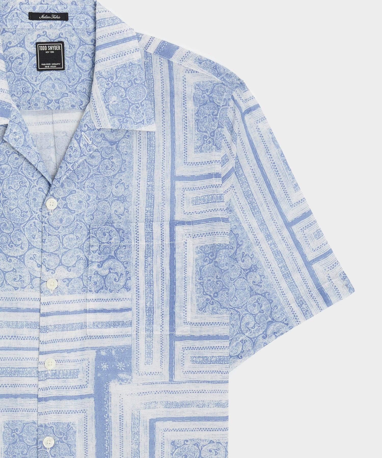 Relaxed Cotton Camp Collar Shirt Product Image