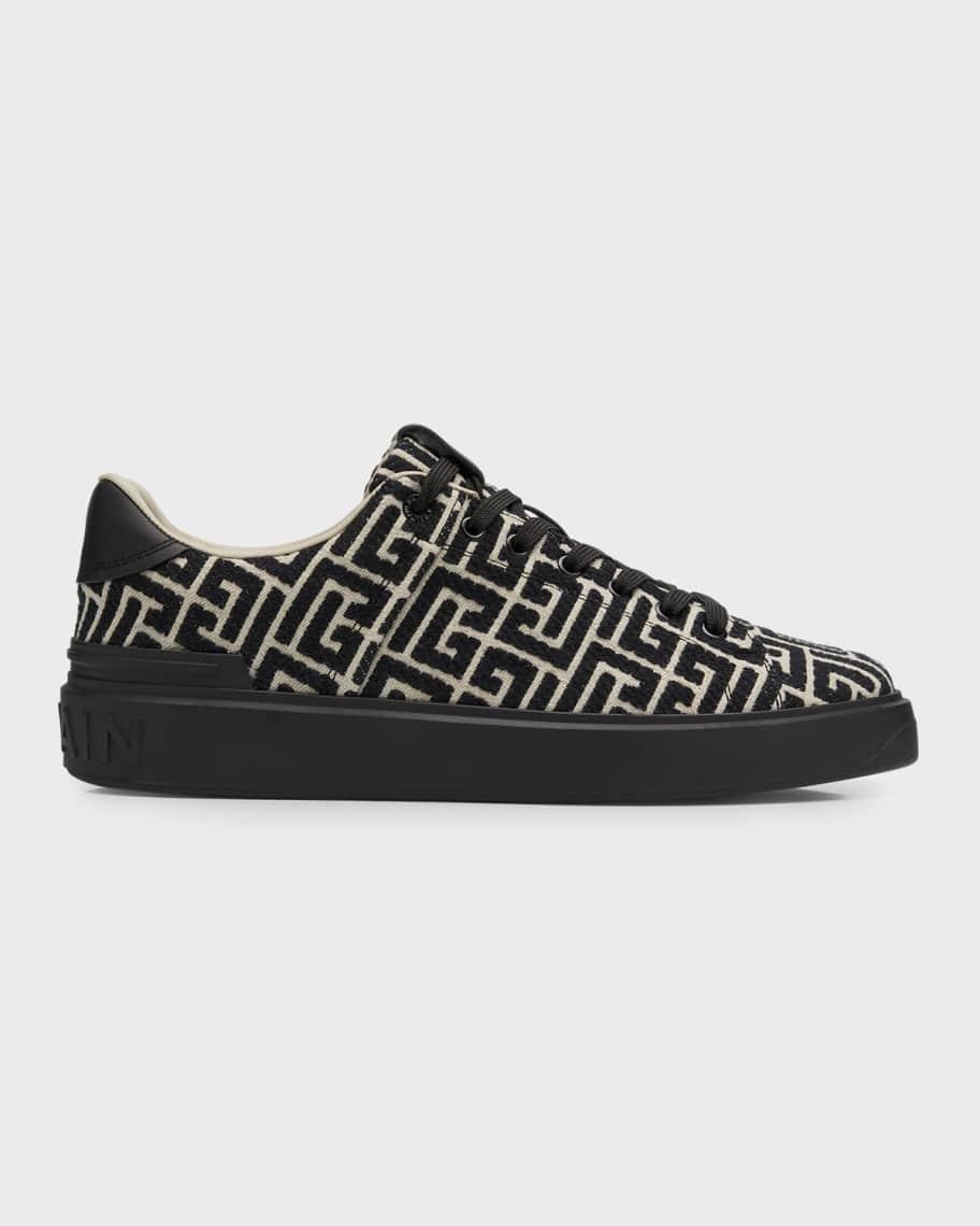 Mens B Court Monogram Jacquard Low-Top Sneakers Product Image