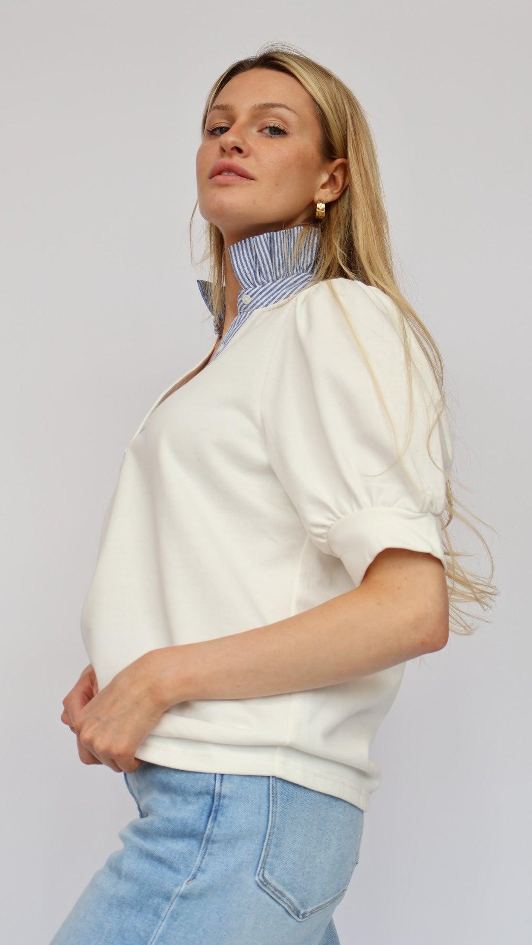 Ruffle Puff Sleeve Top Product Image