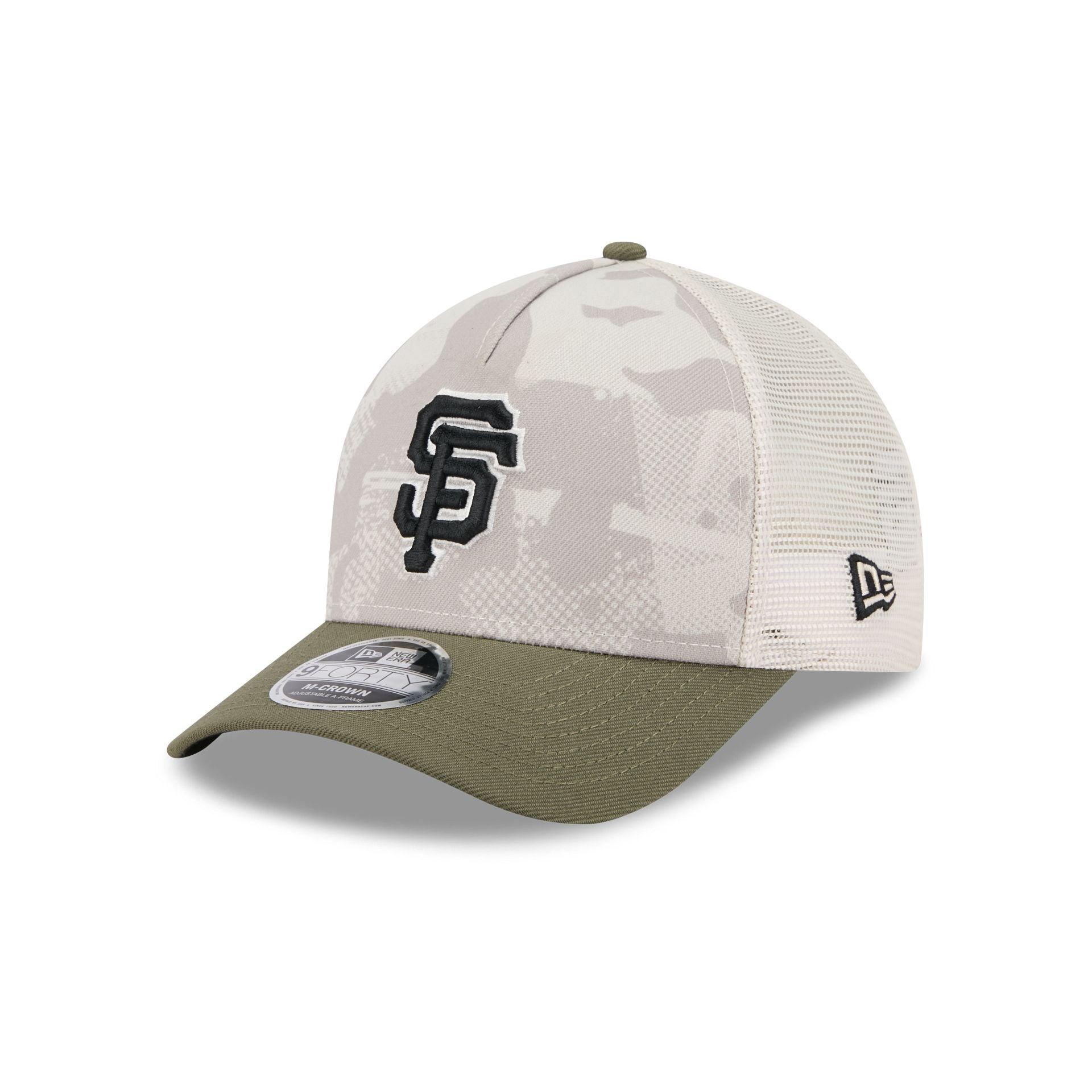 San Francisco Giants Armed Forces Day 2025 9FORTY M-Crown A-Frame Trucker Hat Male Product Image