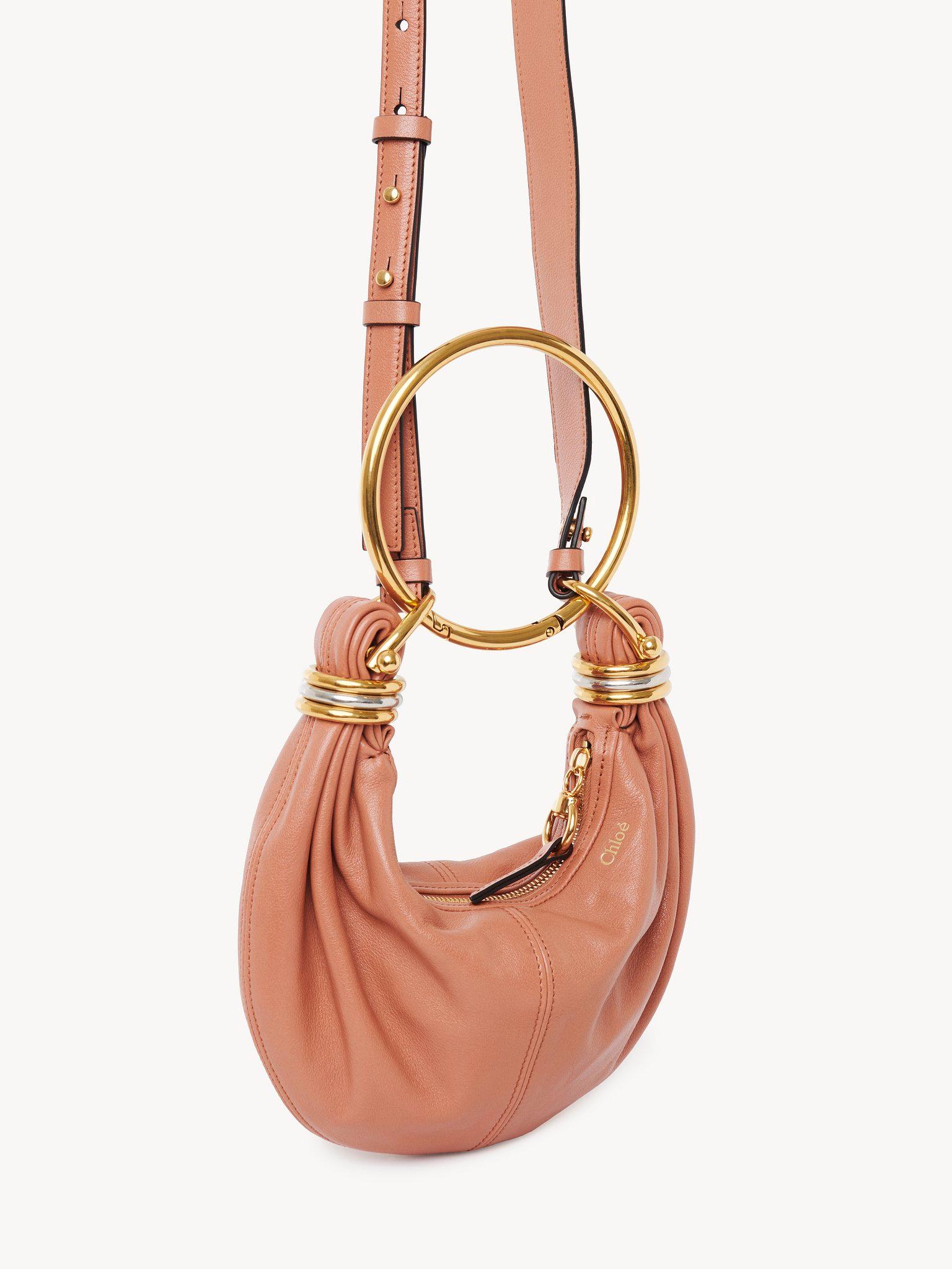Mini Bracelet Hobo bag in grained leather Product Image