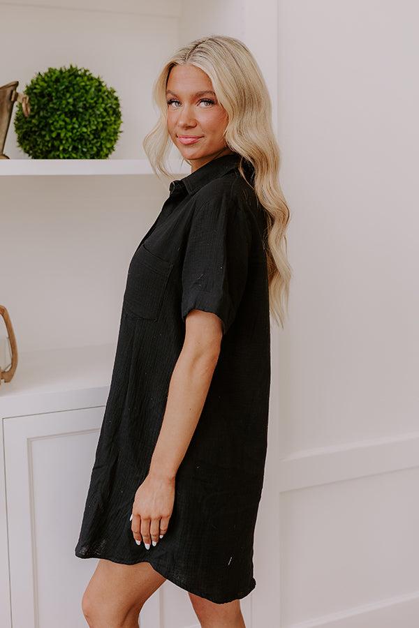 Boardwalk Cutie T-Shirt Mini Dress in Black Product Image