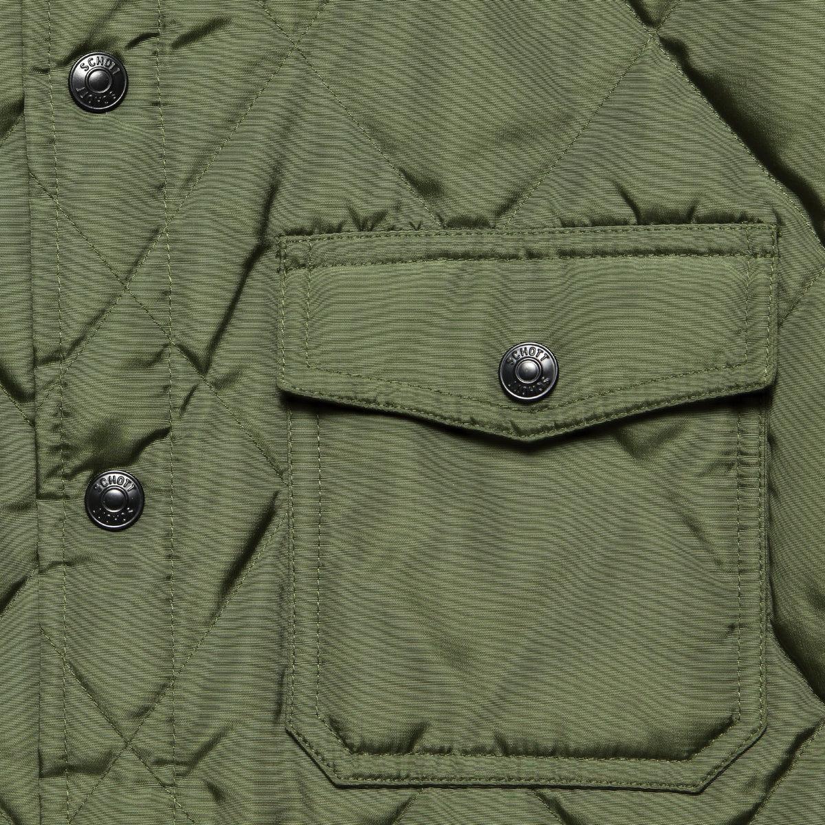 Down-Filled Quilted Shirt Jacket - Olive Product Image