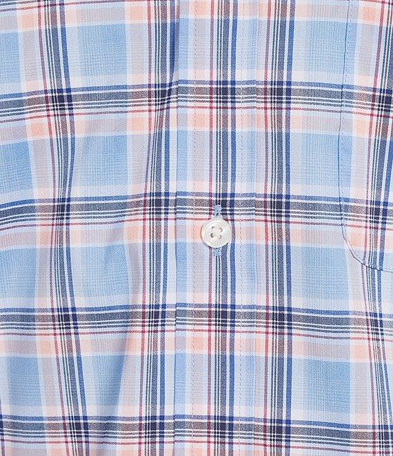 Roundtree & Yorke TravelSmart Easy Care Short Sleeve Large Plaid Sport Shirt Product Image