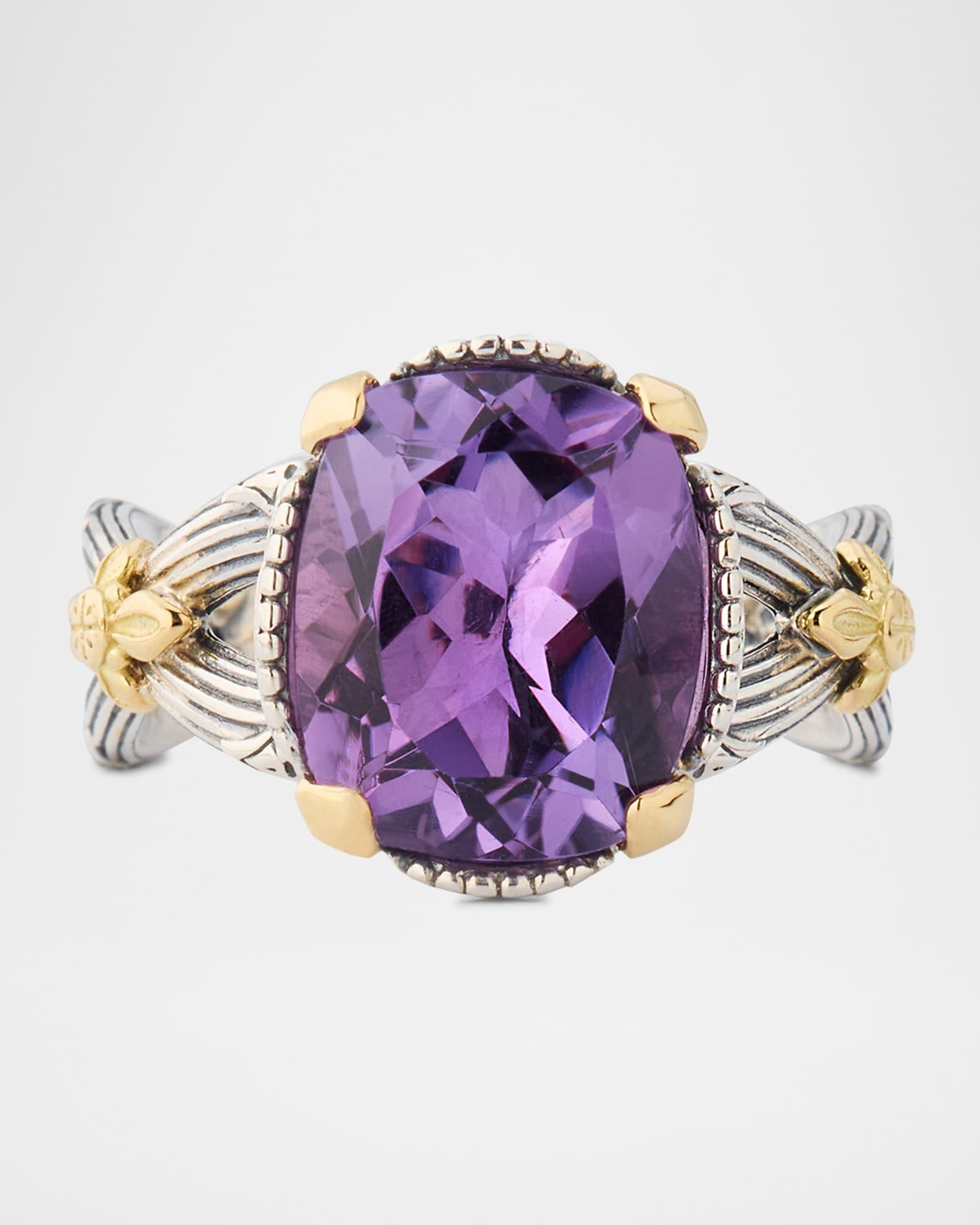 Kyma Two-Tone Amethyst Ring, Size 7 Product Image