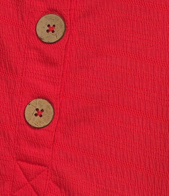 Westbound Short Sleeve Henley Neckline Knit Top Product Image