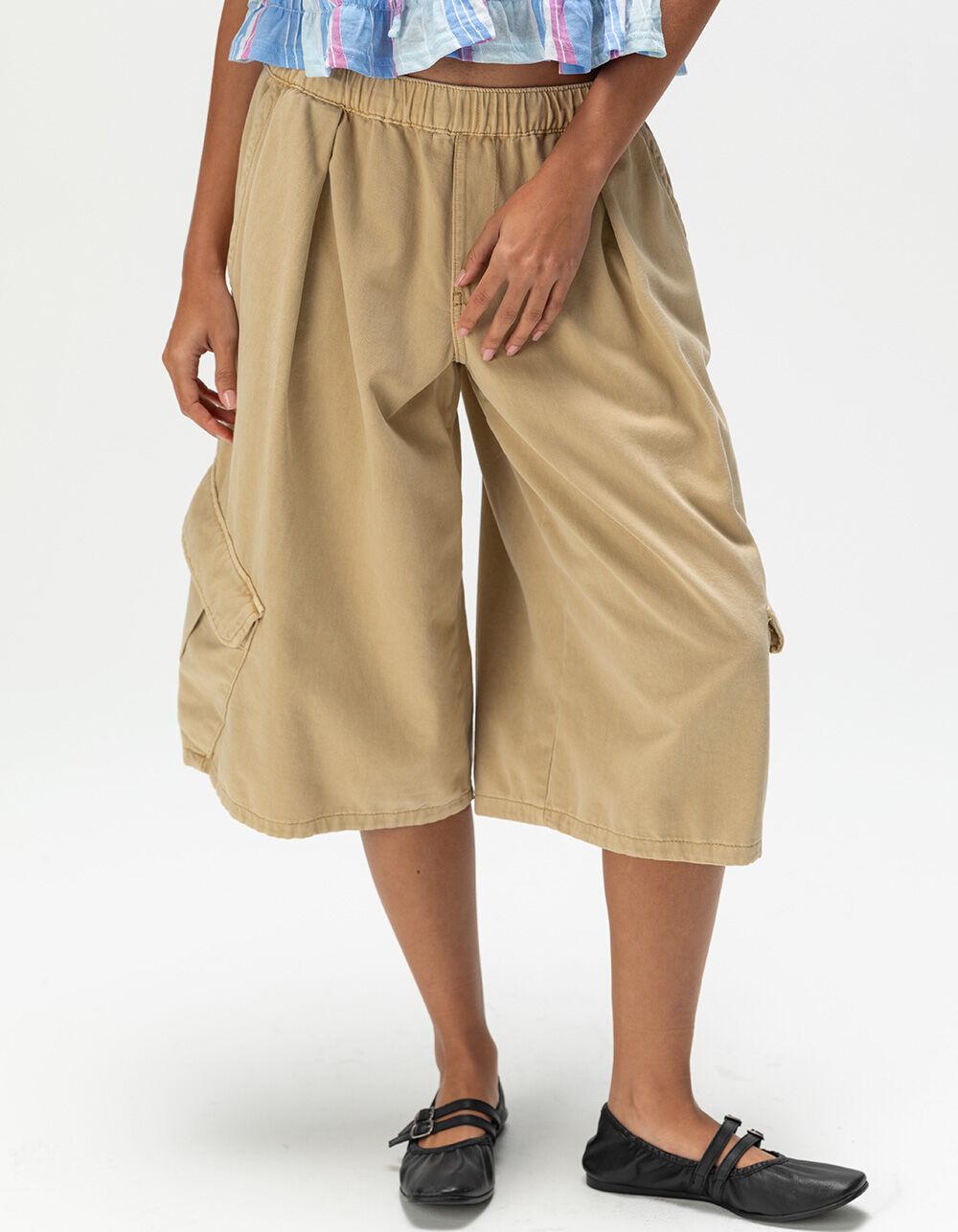 BDG Urban Outfitters Bobbi Womens Cropped Cargo Pants - TAN Product Image