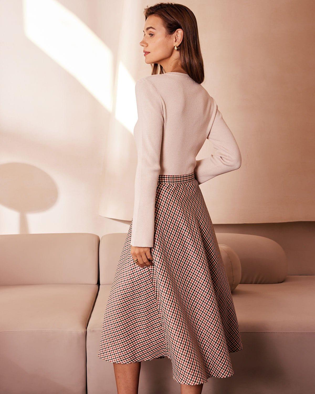 The Apricot Round Neck Button Up Knit Top Product Image