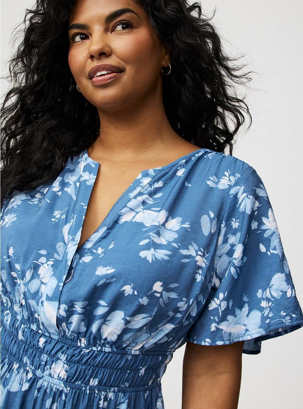 Y-Neck Tiered Maxi Dress Product Image