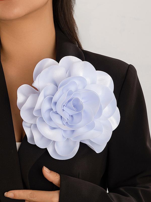 Flower Shape Solid Color Brooch Accessories Product Image