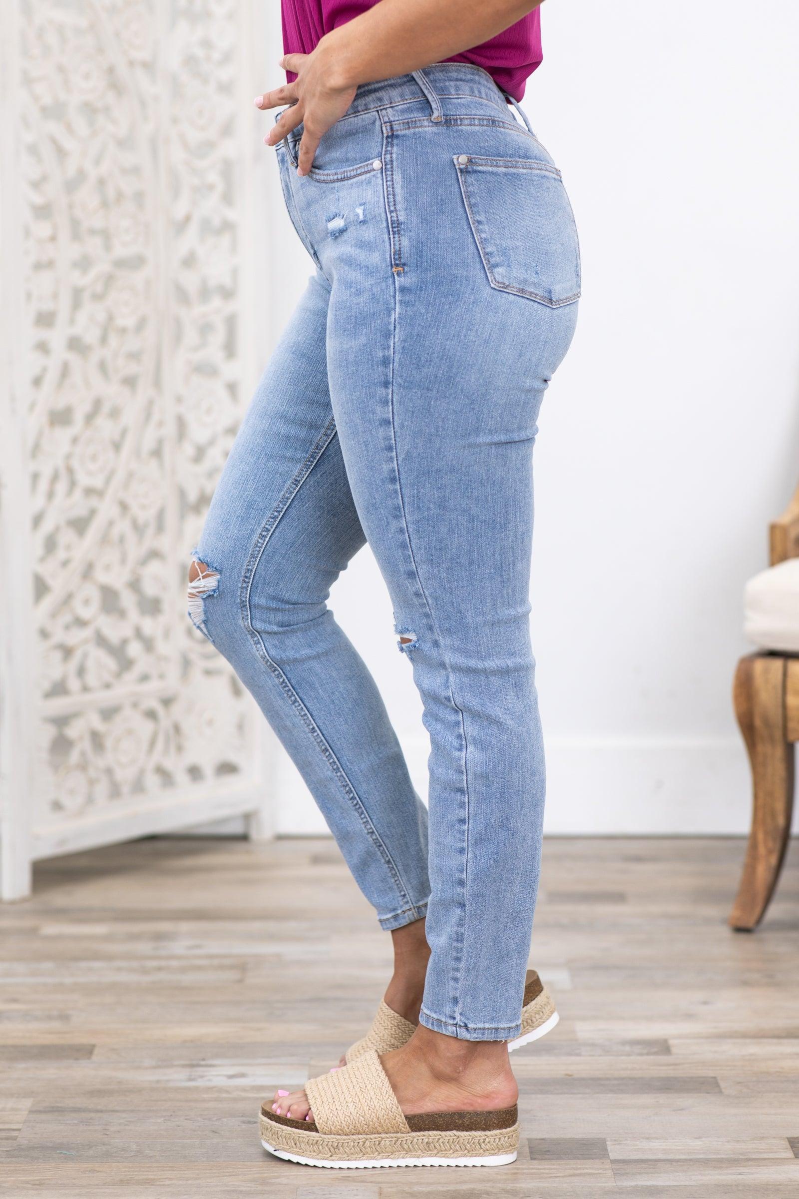 Judy Blue Tummy Control Distressed Skinny Jean Product Image