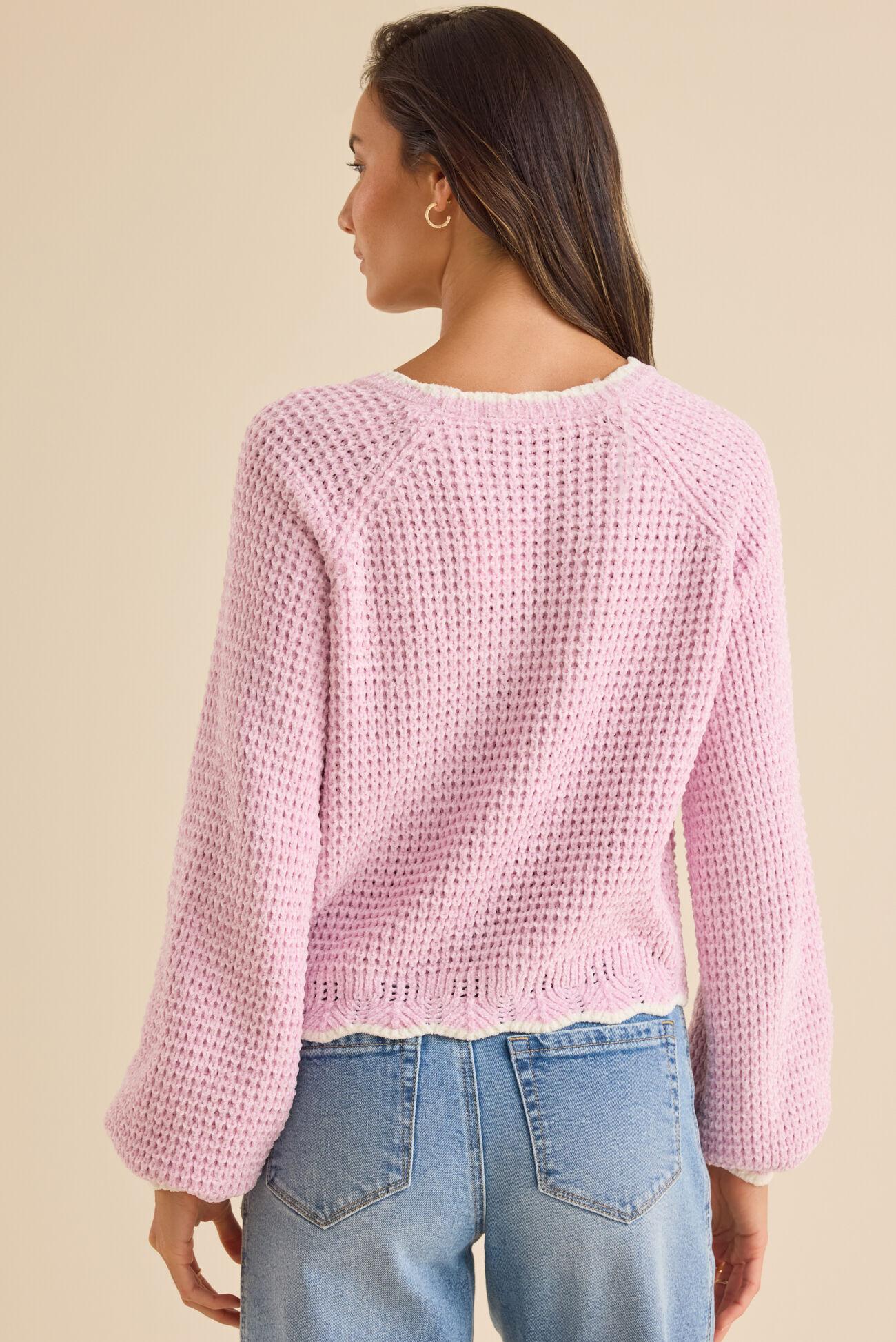 Amber Scalloped Trim Sweater Product Image