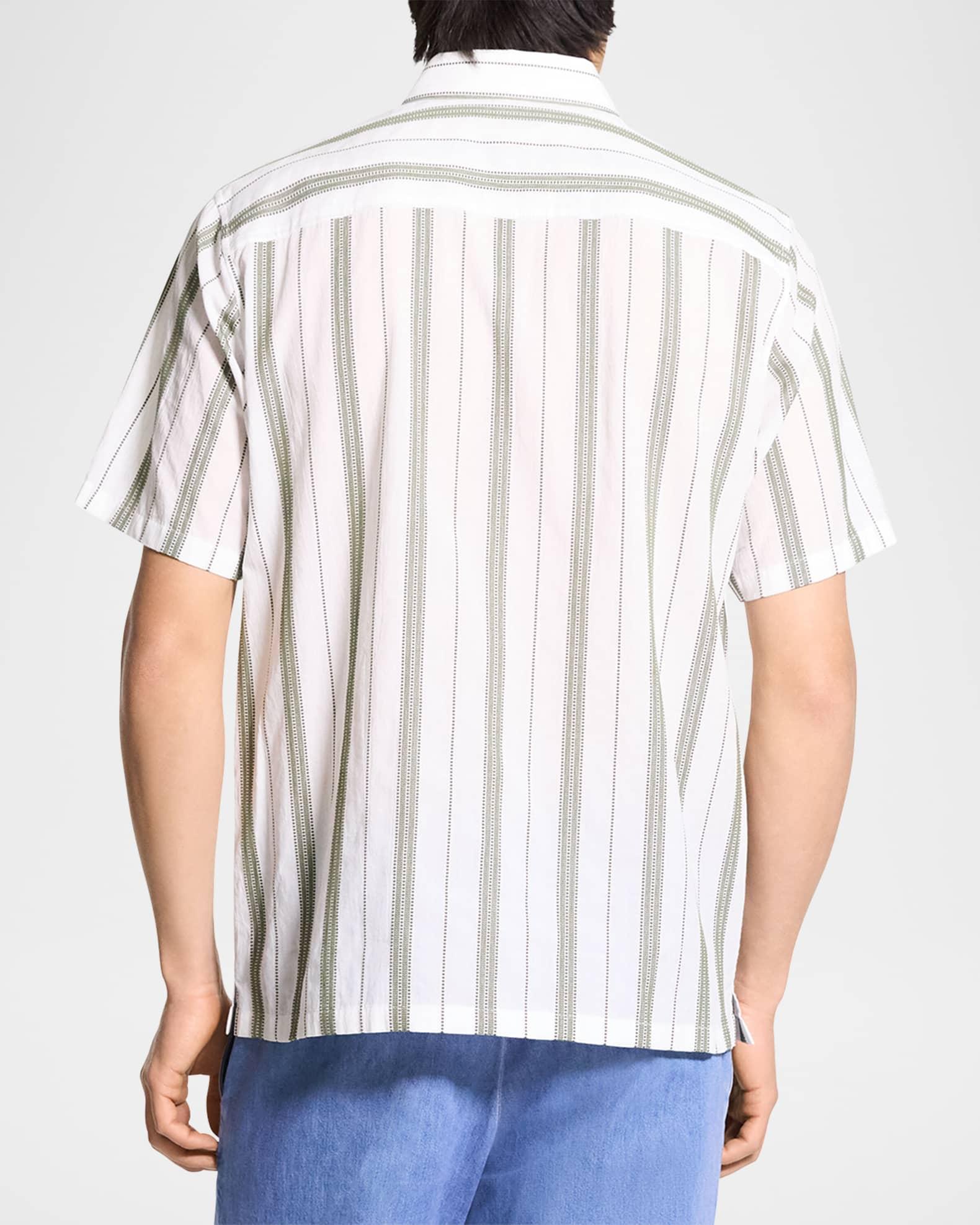 Men's Summer Dobby Stripe Short-Sleeve Shirt Product Image