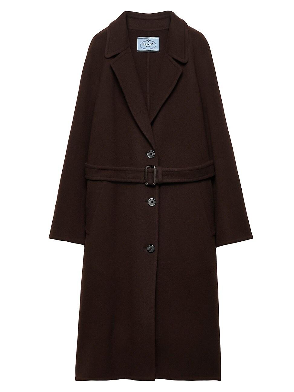 Womens Single-Breasted Cashgora Coat Product Image