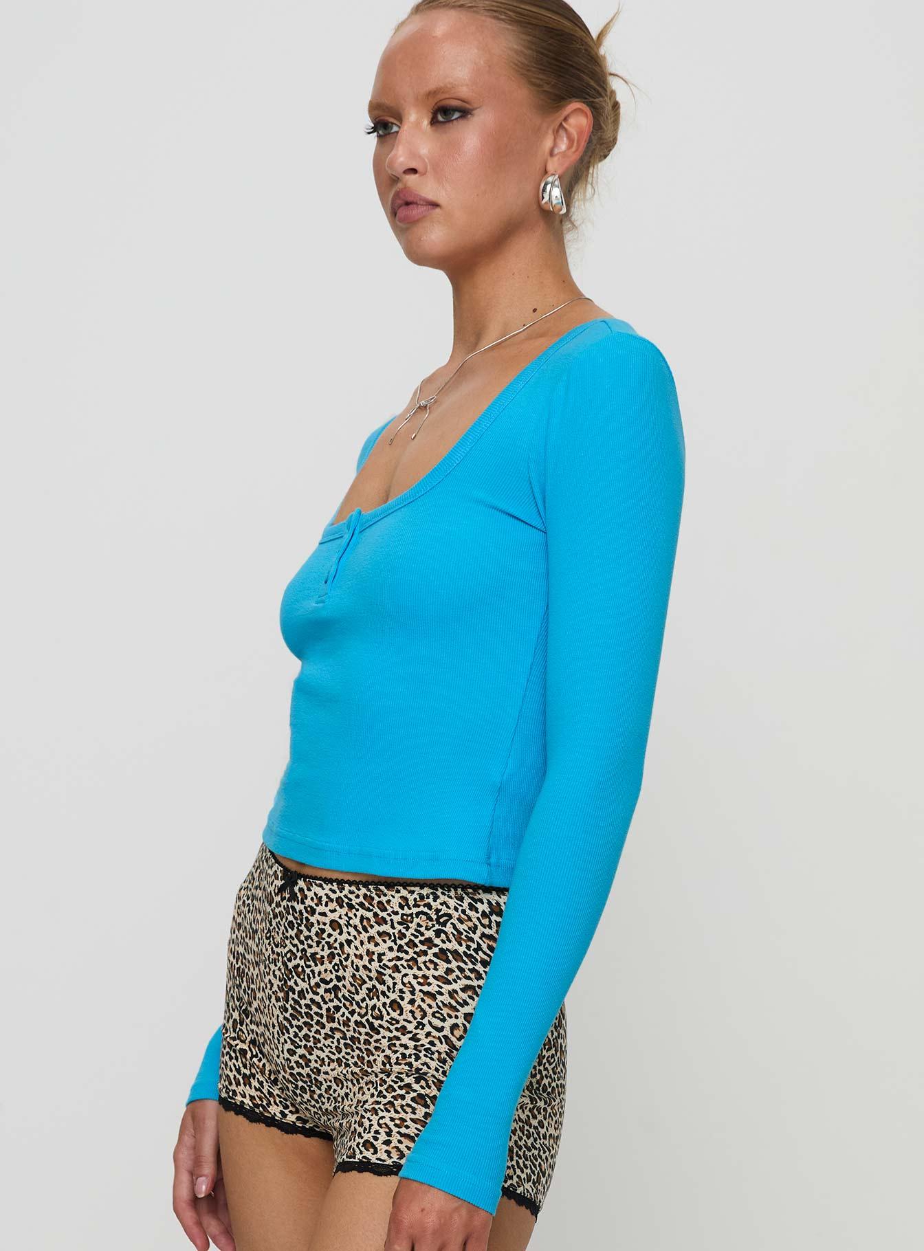 Daphine Long Sleeve Top Blue Product Image