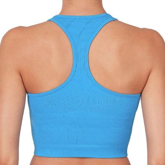 Cropped And Ribbed Racerback Top- 4 Colors Product Image