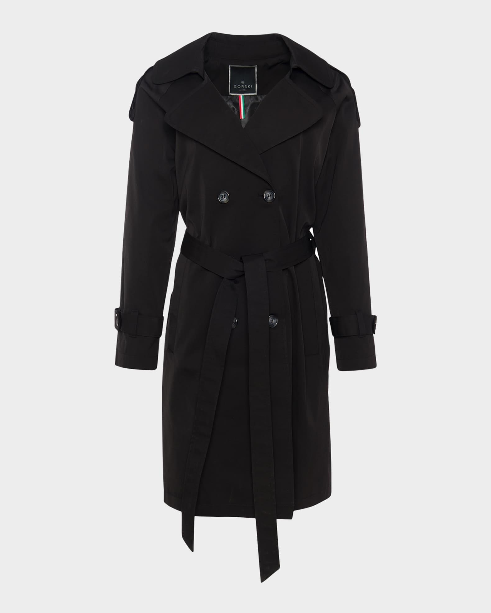 Lightweight Belted Double-Breasted Trench Coat Product Image