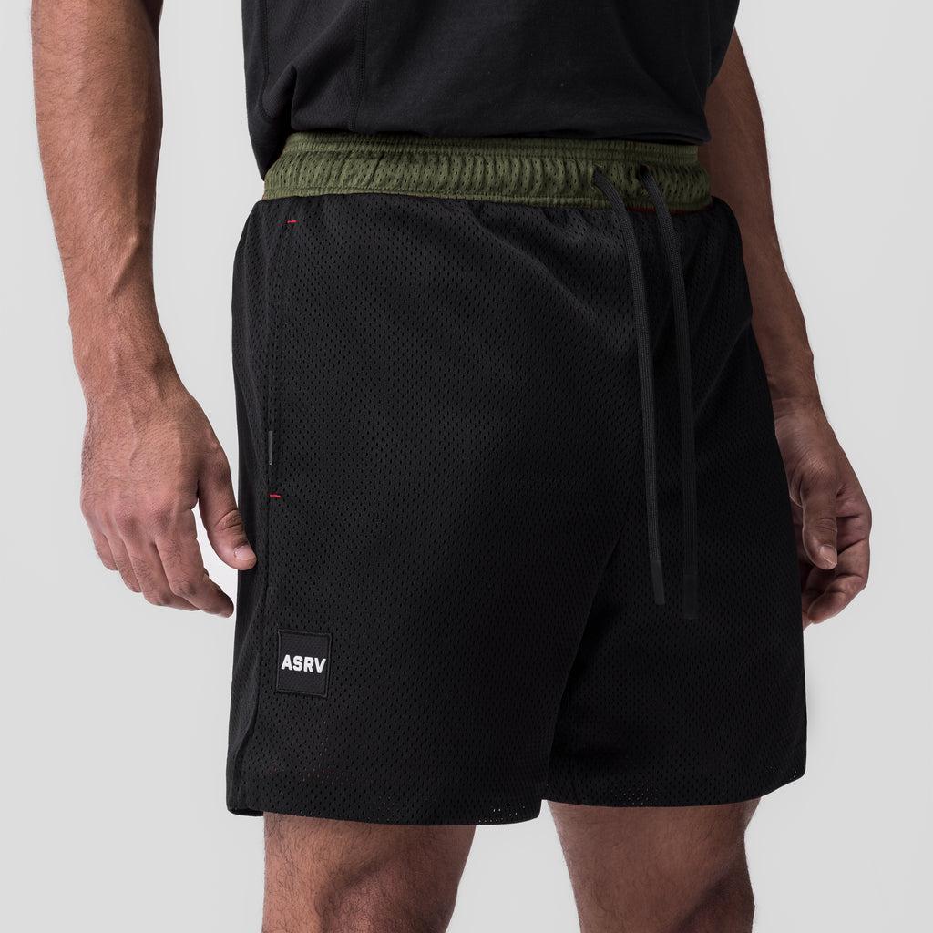 0795. SilverPlus™ Mesh Reversible Short - Olive/Black Male Product Image