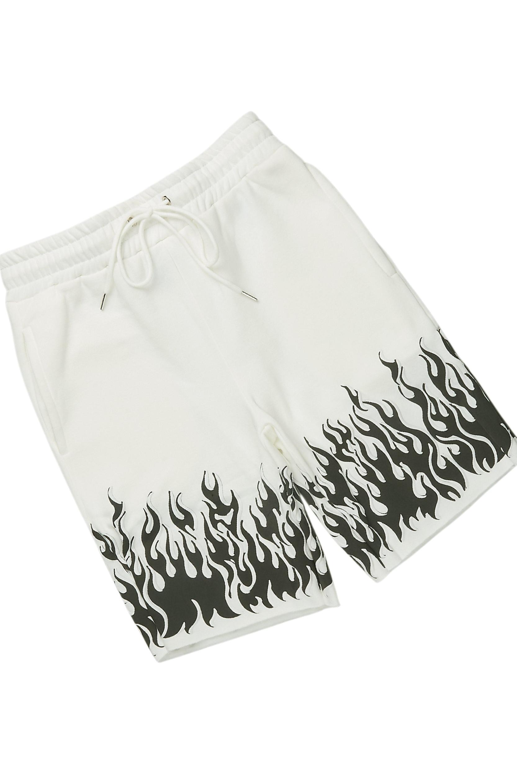 Bubble White T-Shirt/Short Set Male Product Image