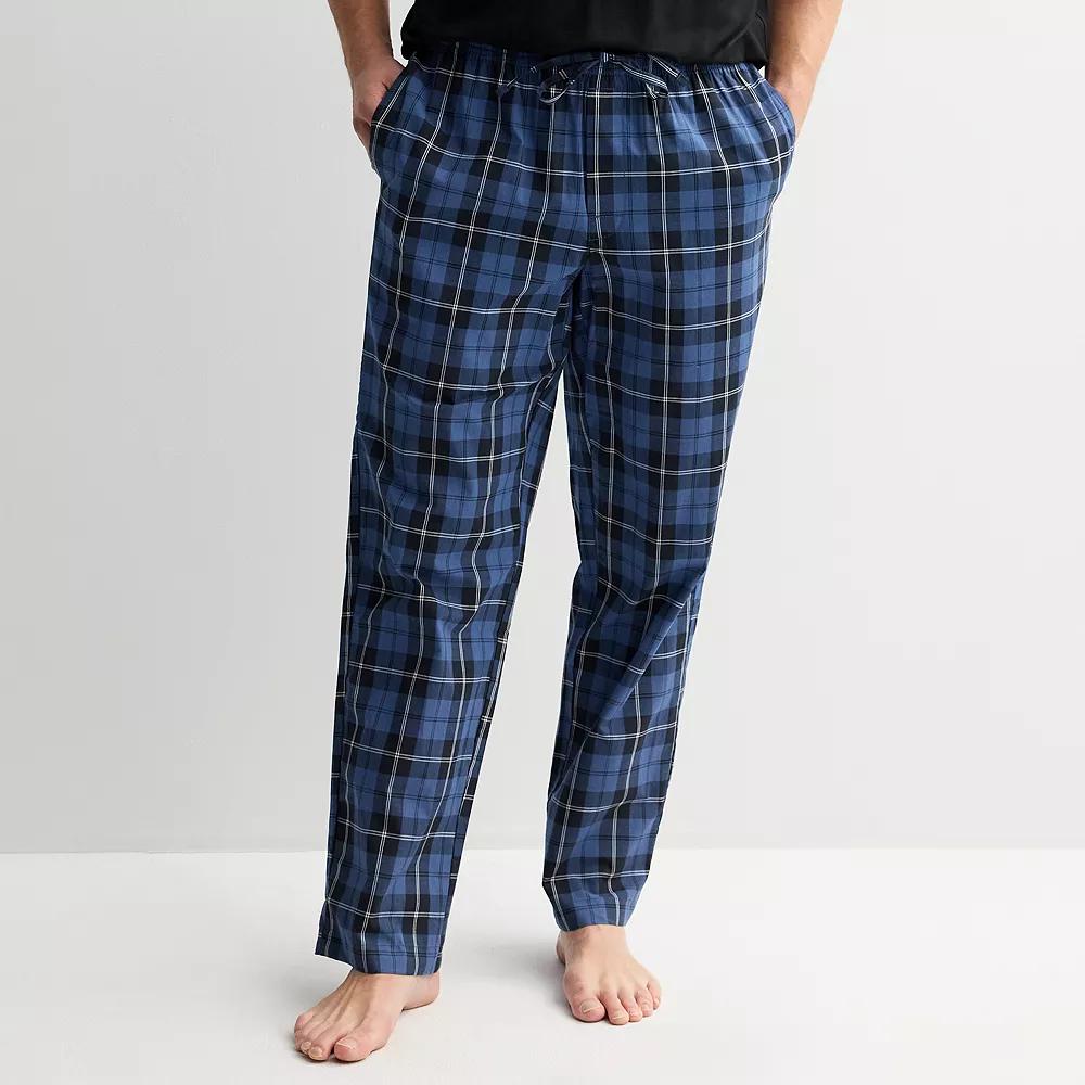 Men's Sonoma Goods For Life® Woven Pajama Pants, Size: Small, Navy Blue Plaid Product Image
