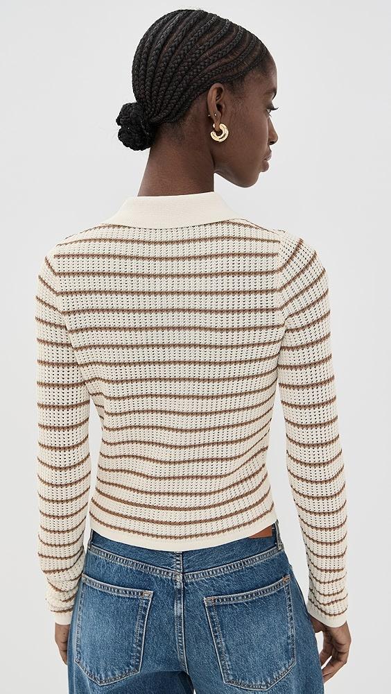 rag & bone Viola Stripe Polo Sweater | Shopbop Product Image