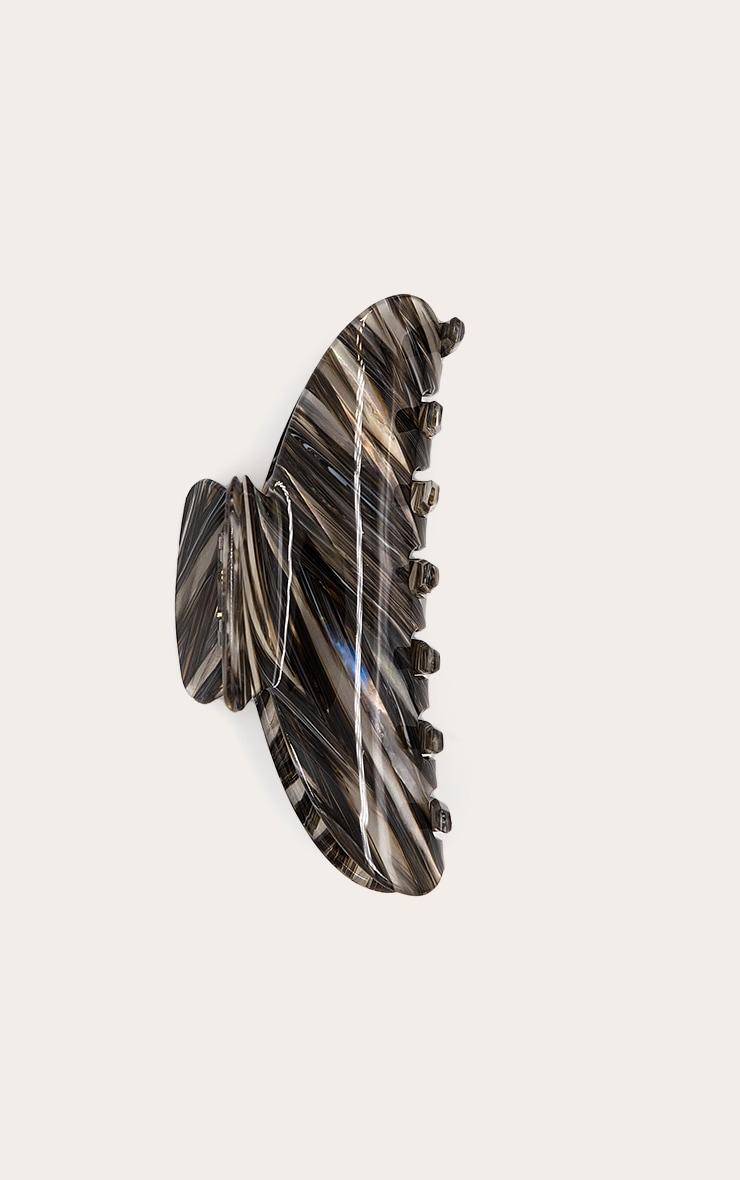 Graphite Zebra Hair Claw Clip Product Image
