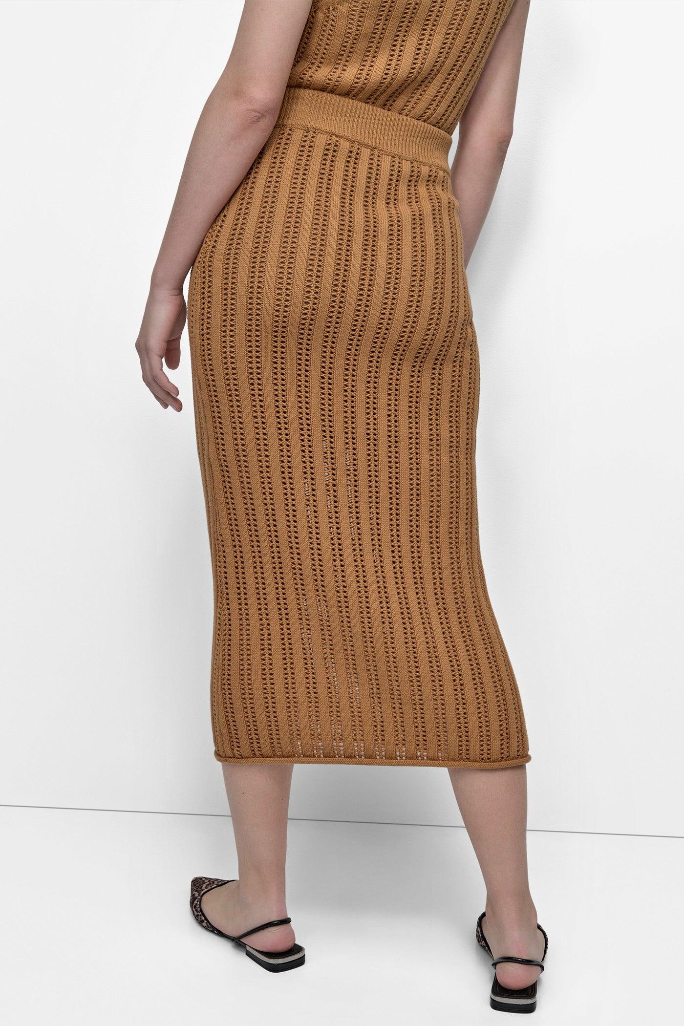 CABLE POINTELLE STITCH MIDI SKIRT Product Image