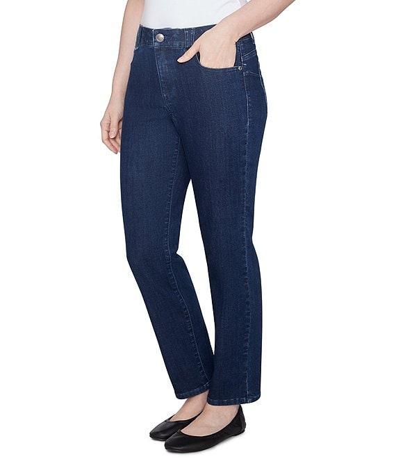 Ruby Rd. Petite Size Soft Denim Pull-On Boot-Cut Jeans Product Image