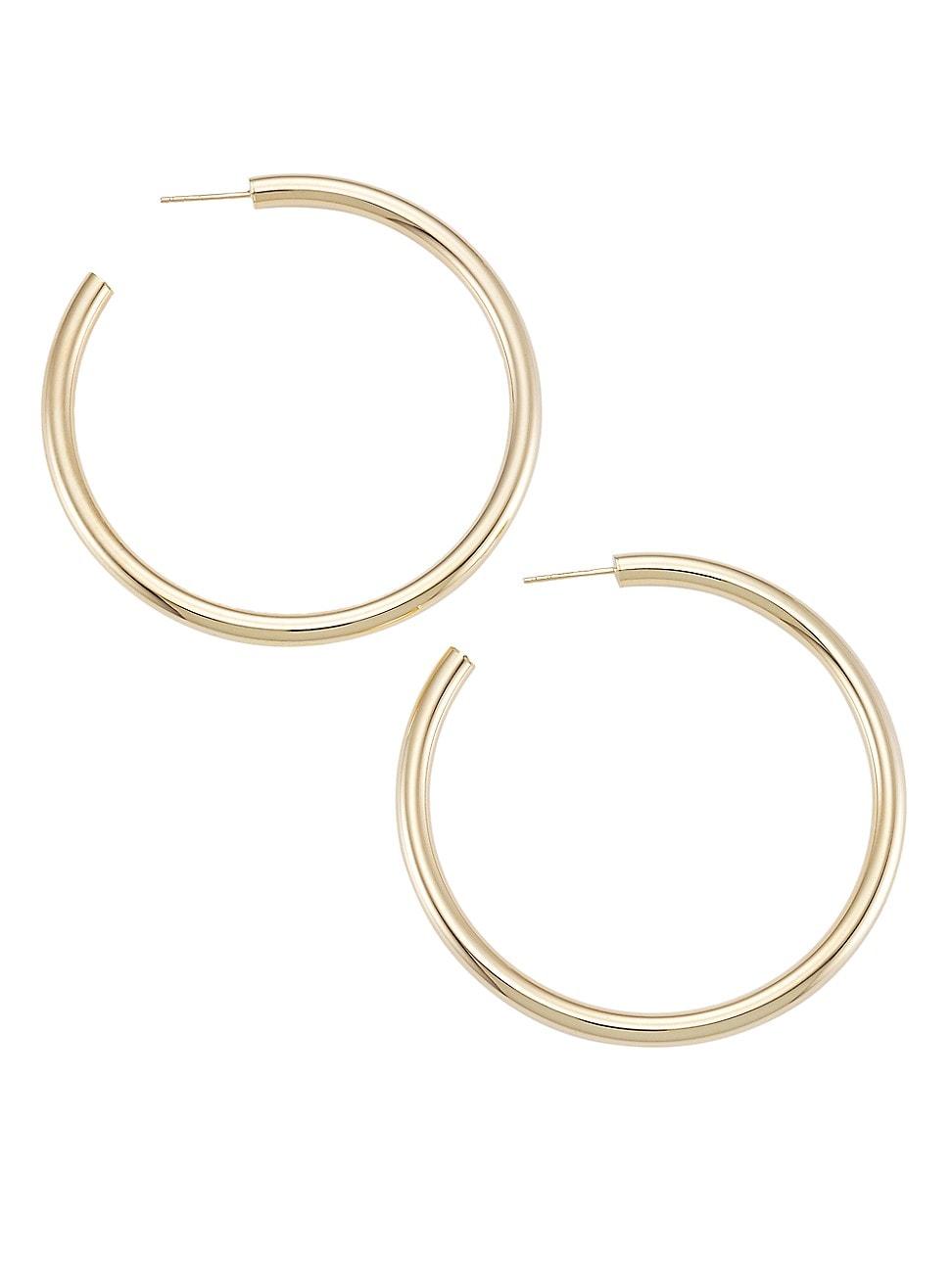 Womens 14K Gold Open Hoop Earrings Product Image