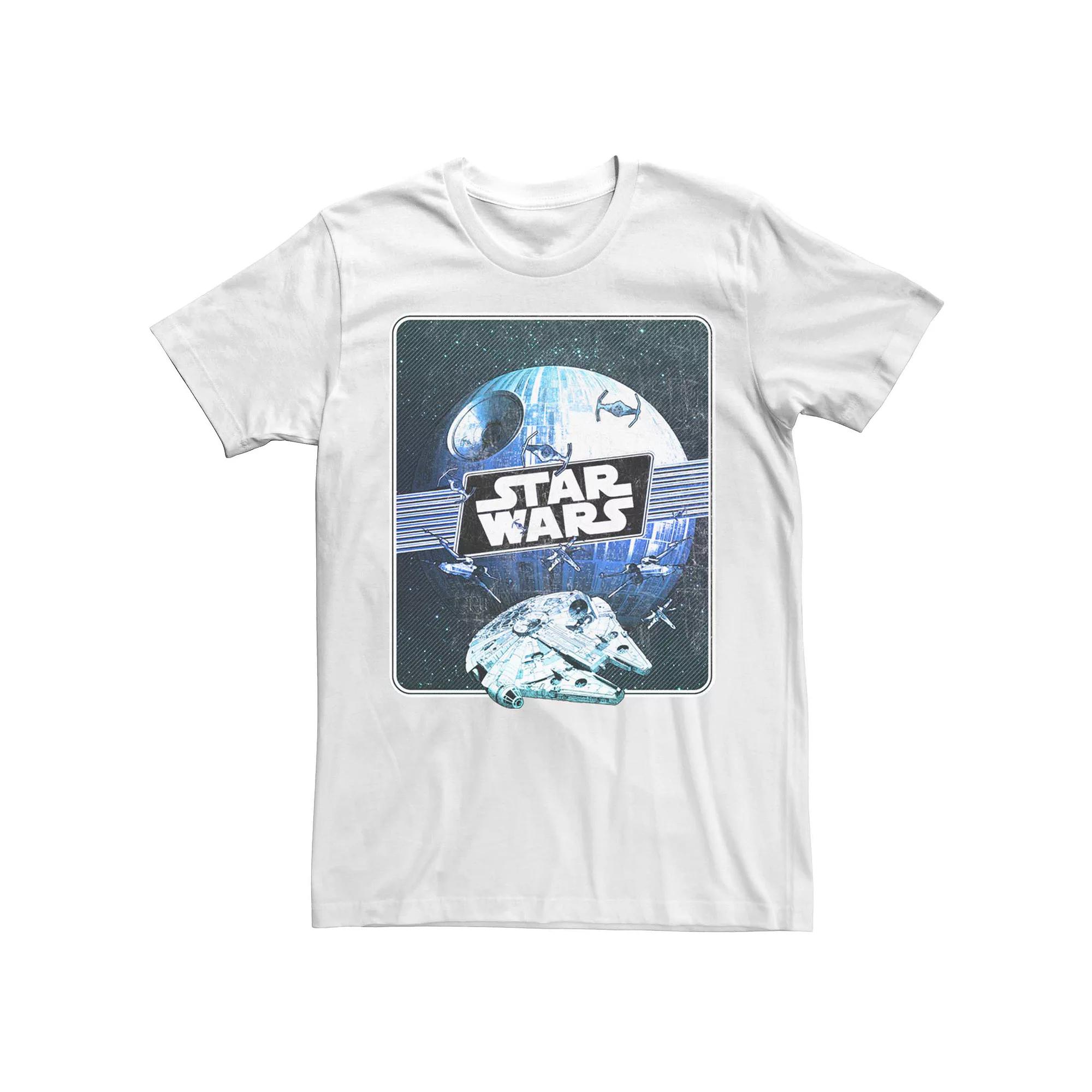 Men's Star Wars Rebel Death Star Poster Graphic Tee, Size: Medium, White Product Image