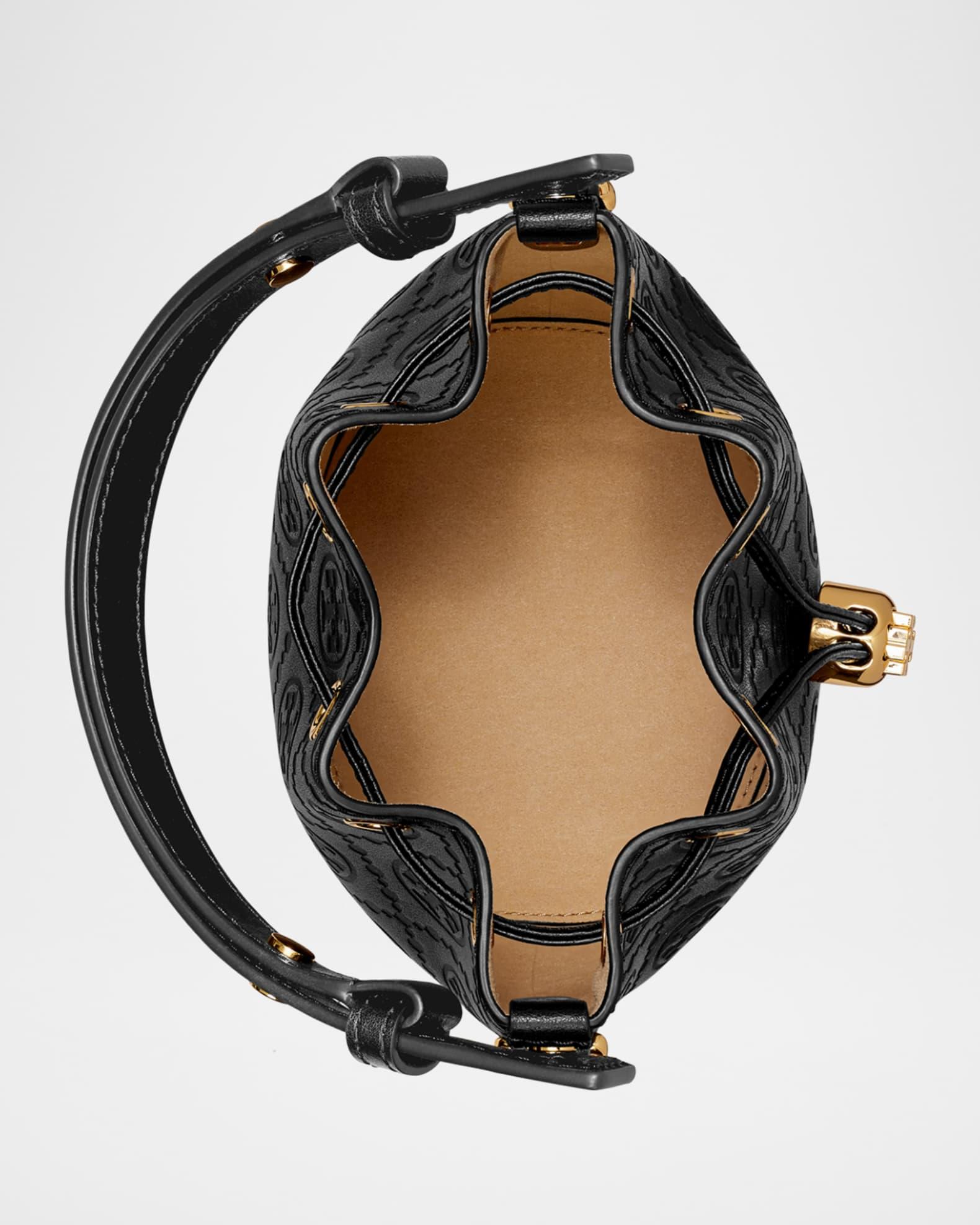 T Monogram Leather Mini Bucket Bag  Product Image