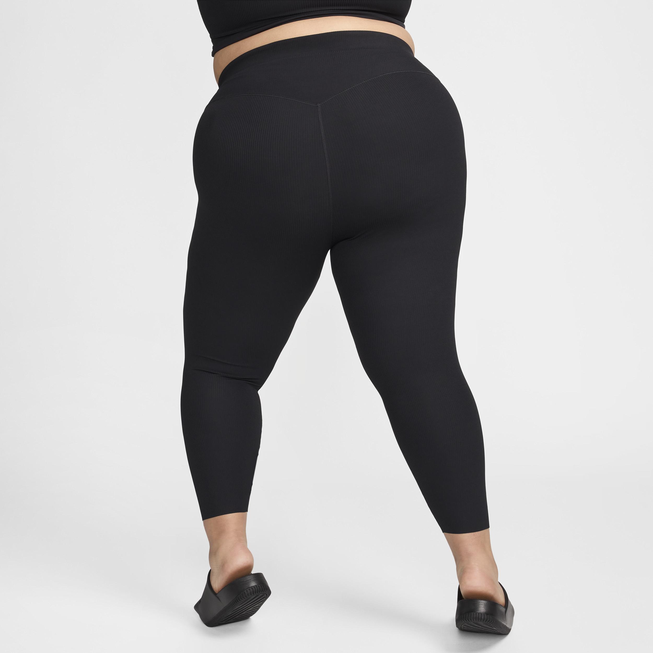 Nike Women's Zenvy Rib High-Waisted 7/8 Leggings (Plus Size) Product Image
