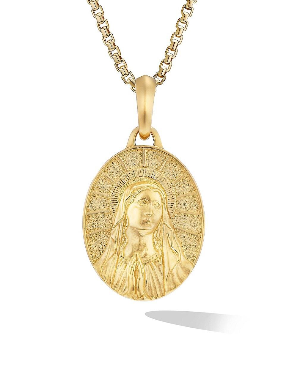 David Yurman Mens 18K Yellow Amulets Mary Medallion Product Image