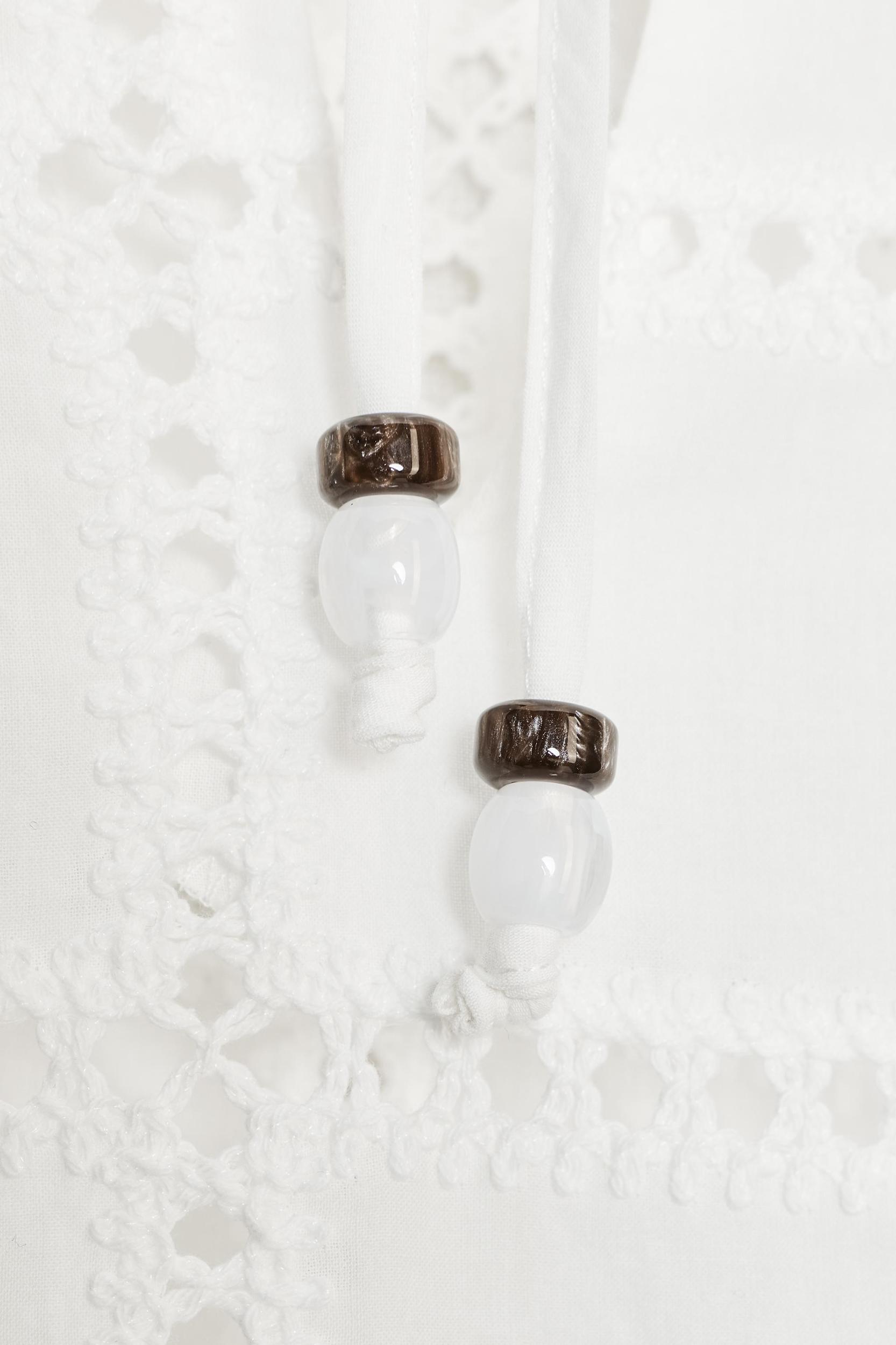 EMBROIDERED EYELET SHORT BLOUSE Product Image