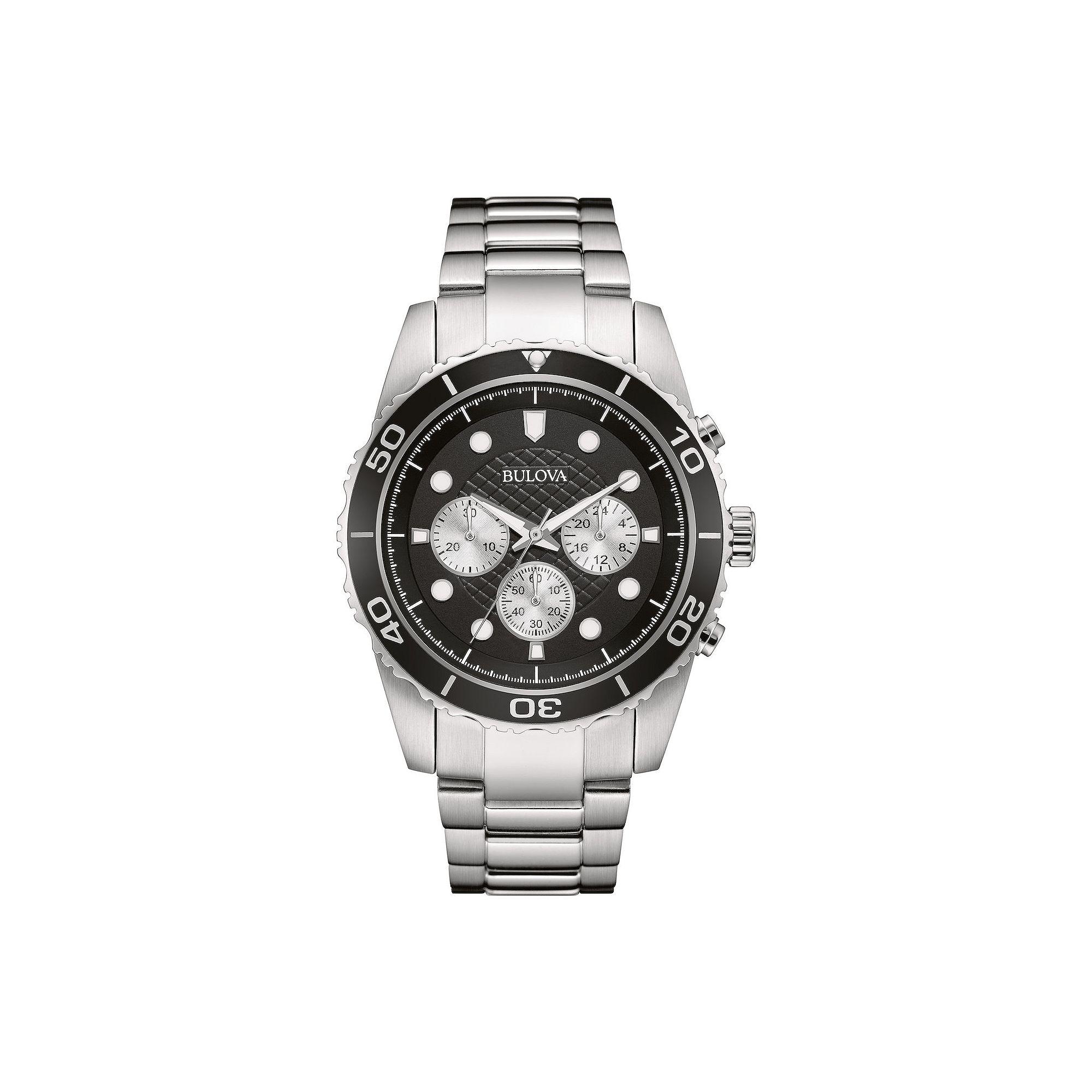 Bulova Mens Chronograph Stainless Steel Watch - 98A154 Silver Tone Product Image