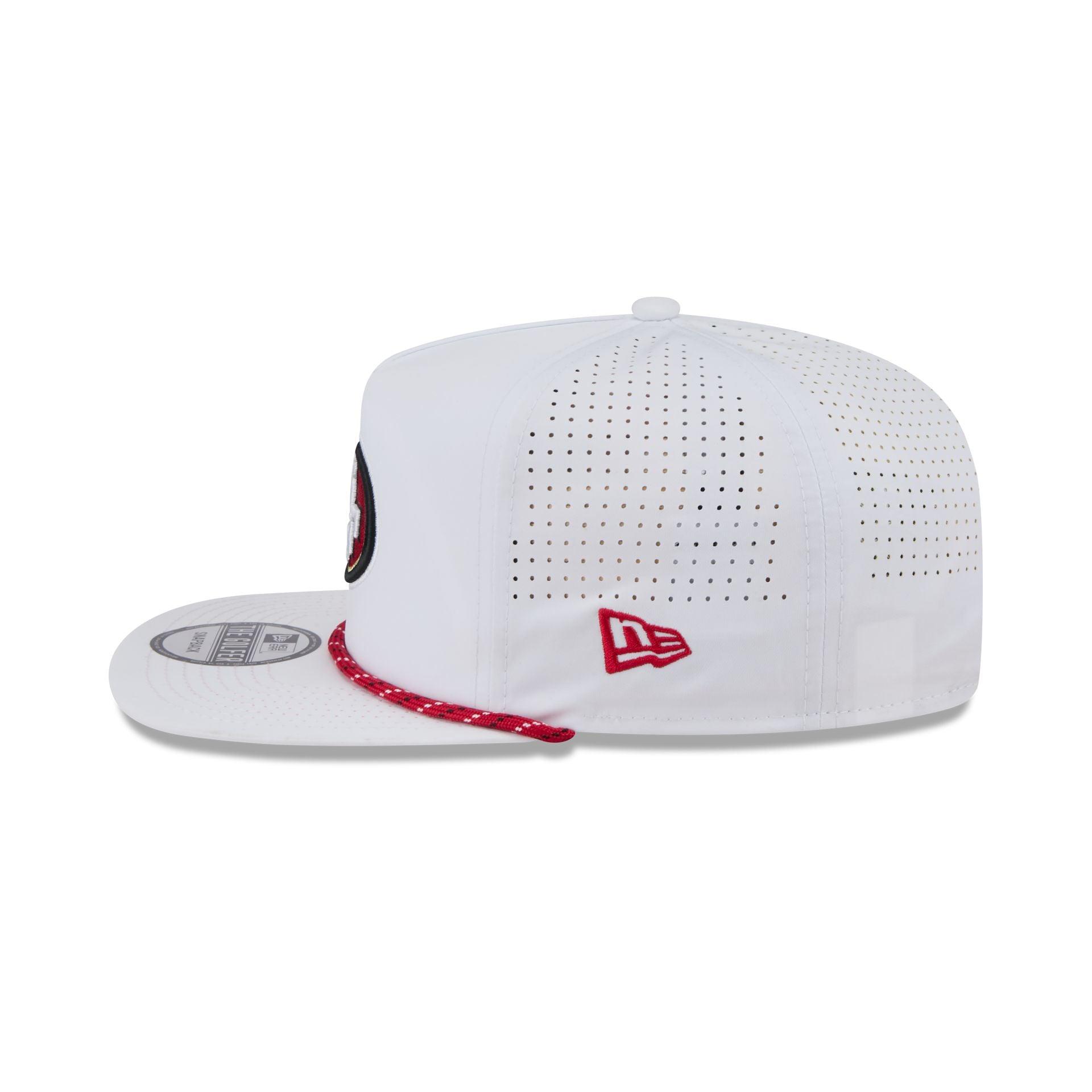 San Francisco 49ers Optic White Performance Rope Golfer Hat Male Product Image