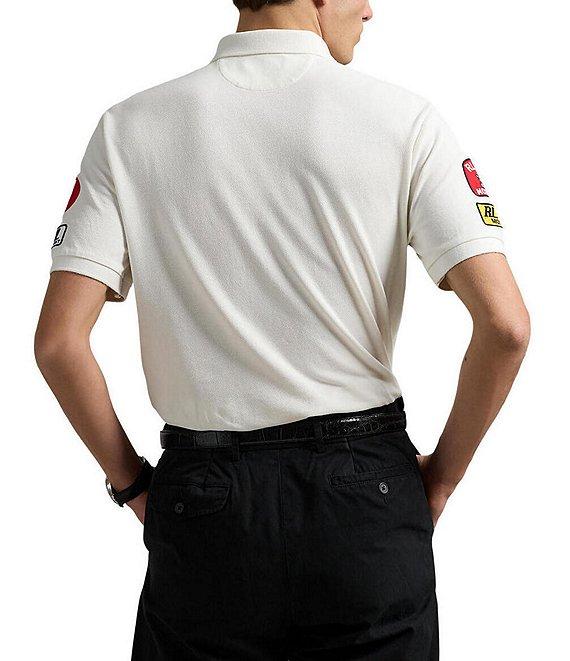 Polo Ralph Lauren Classic Fit Mesh Multi RL Racing Graphic Short Sleeve Polo Shirt Product Image