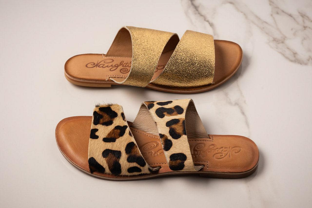 Spirited Dual Strap Slide in Leopard Product Image