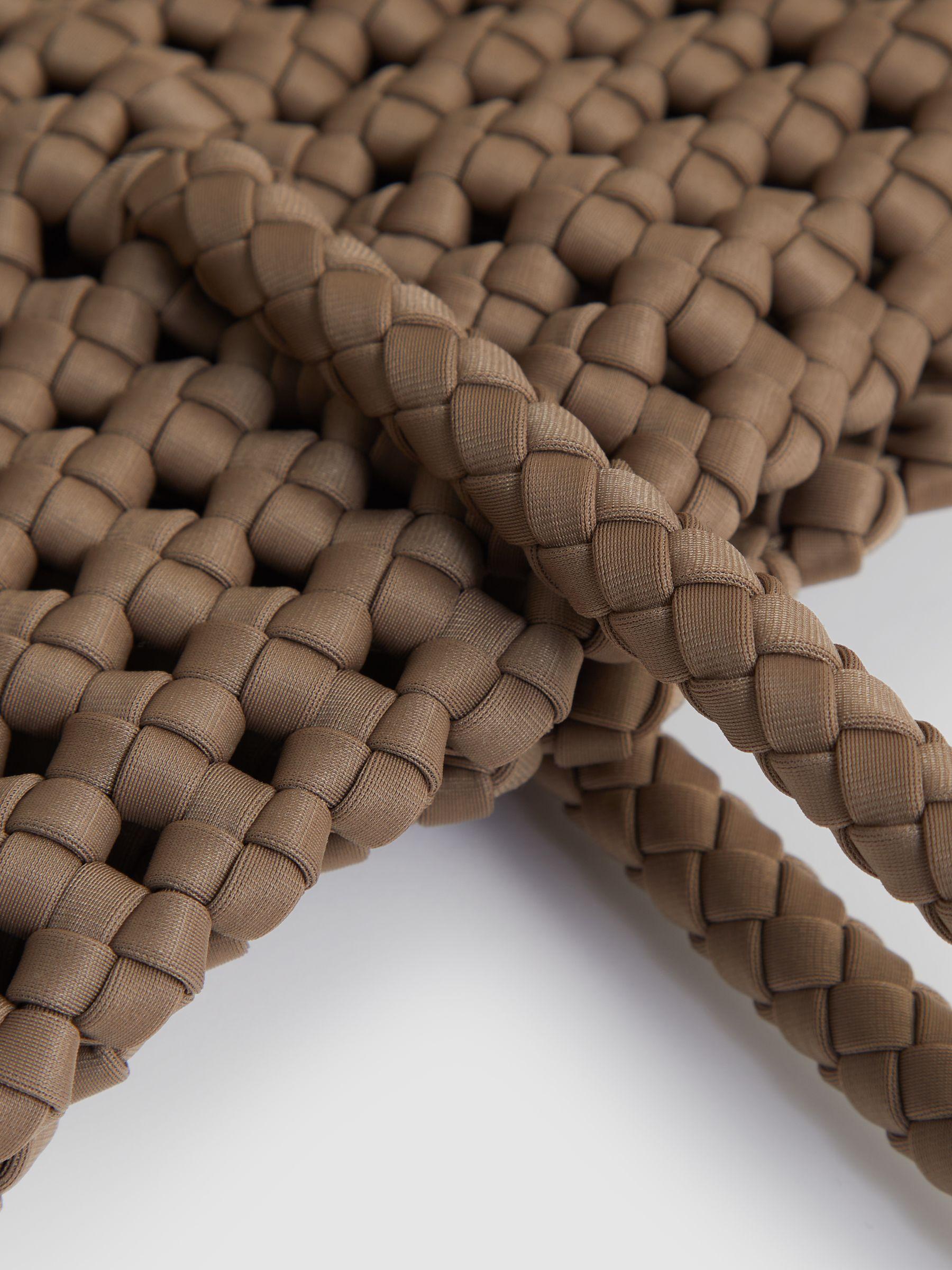 Woven Neoprene Tote Bag in Taupe Product Image