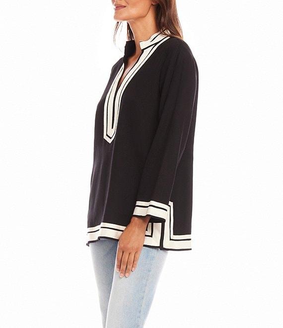 Karen Kane Split V-Neck Long Sleeve St. Tropez Tunic Product Image