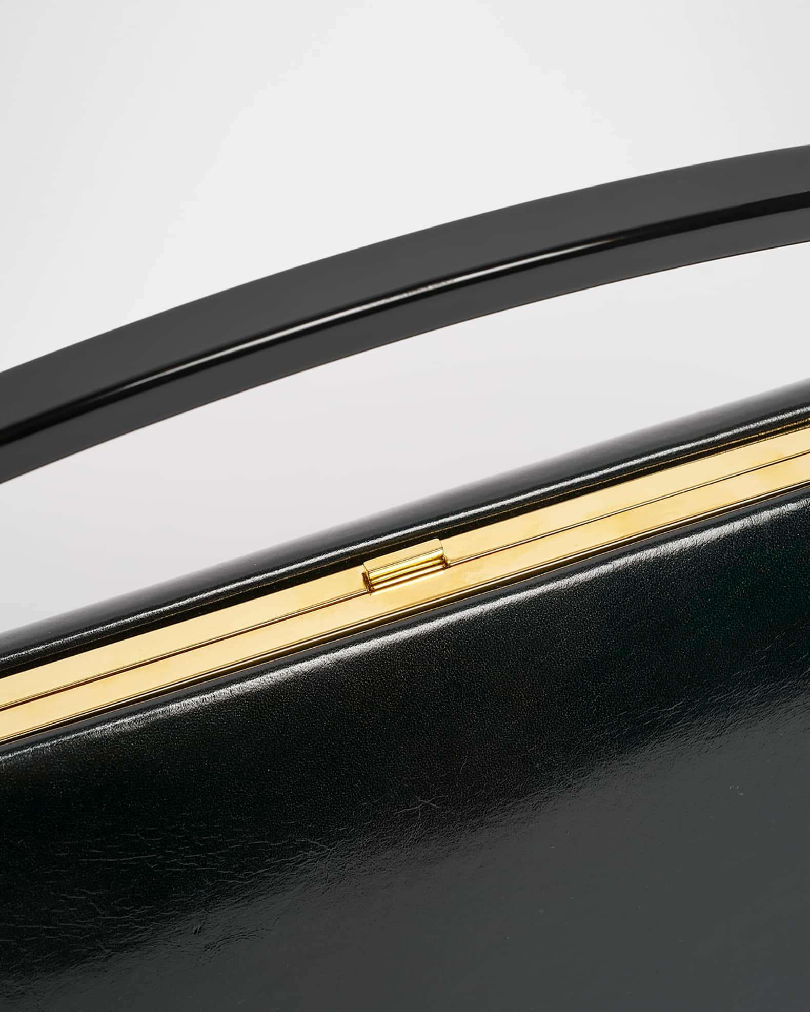 Crisp Frame Leather Top-Handle Bag Product Image