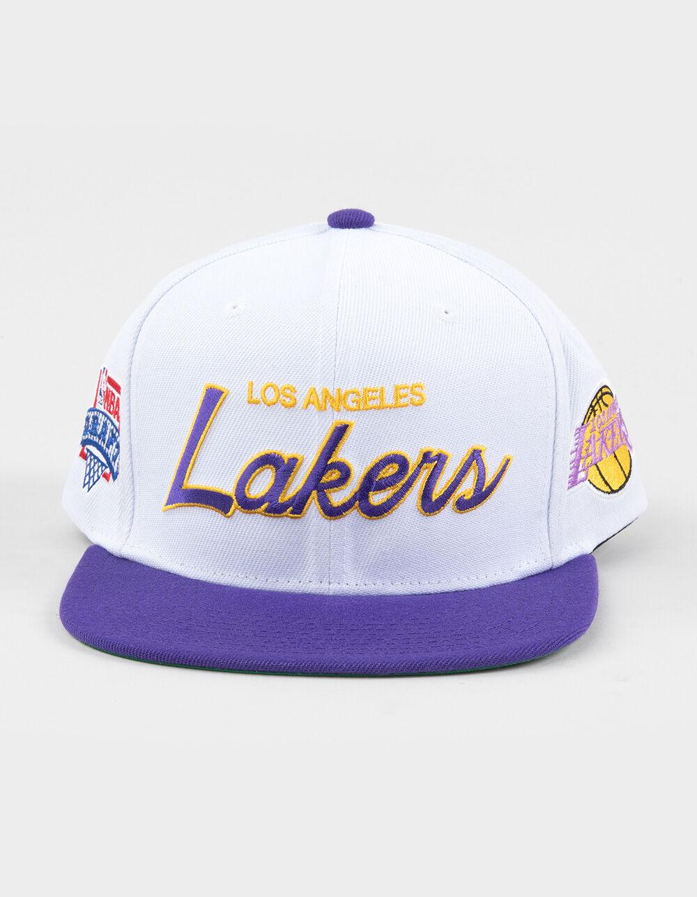 MITCHELL & NESS Los Angeles Lakers 94 Draft Snapback Hat - WHITE Product Image