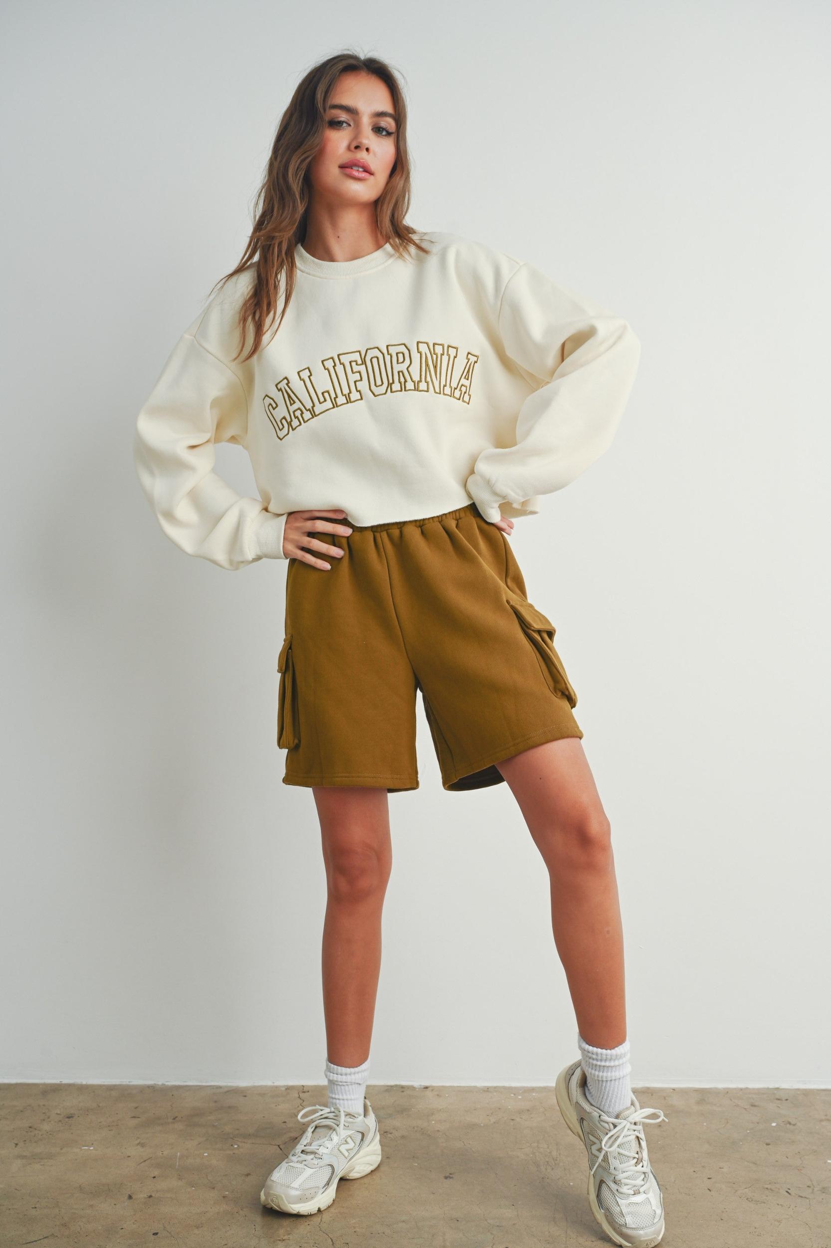 Fleece Cropped Sweatshirt Product Image
