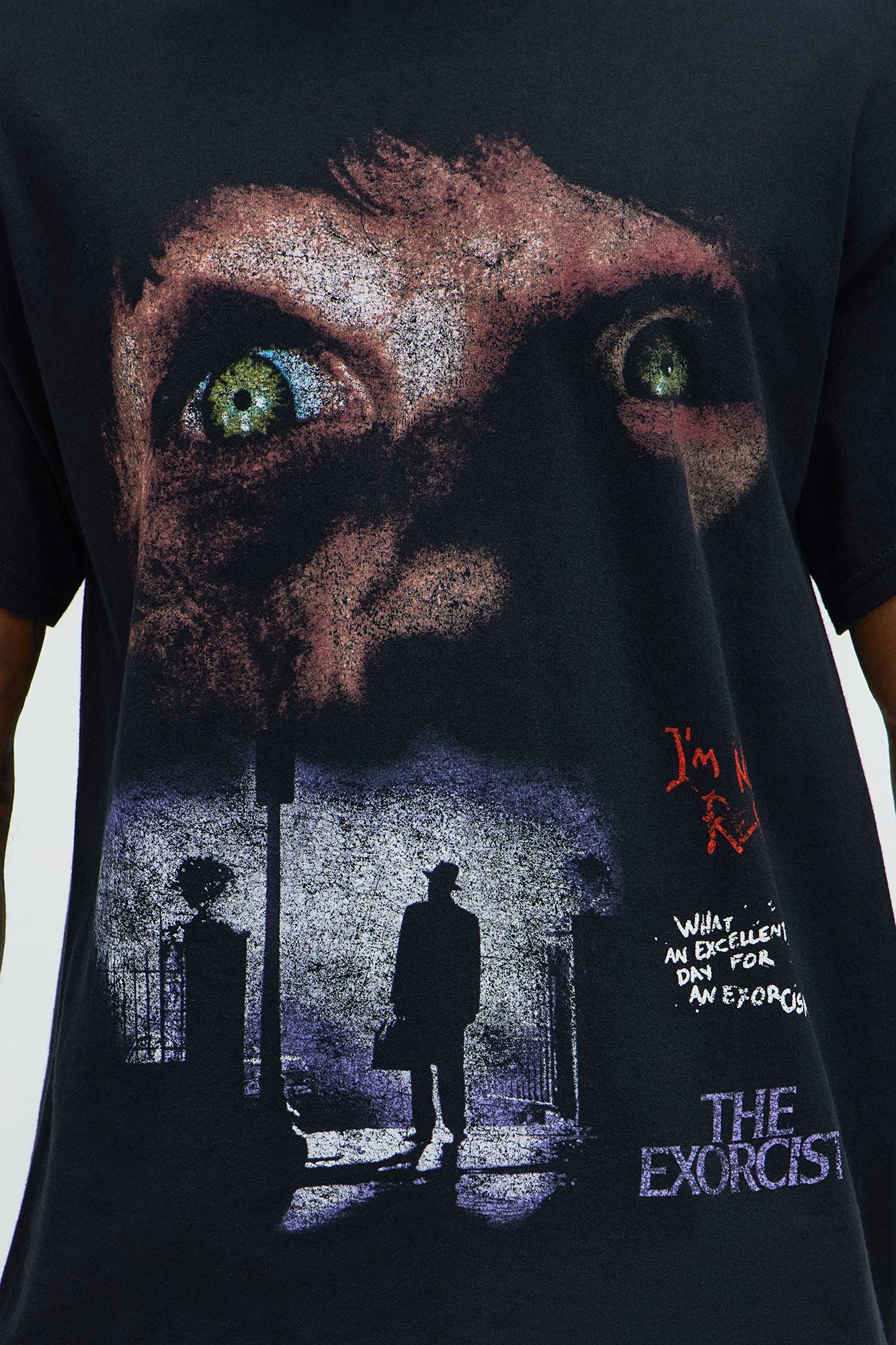 The Exorcist I'm Not Regan Distressed Short Sleeve Tee - Black Male Product Image