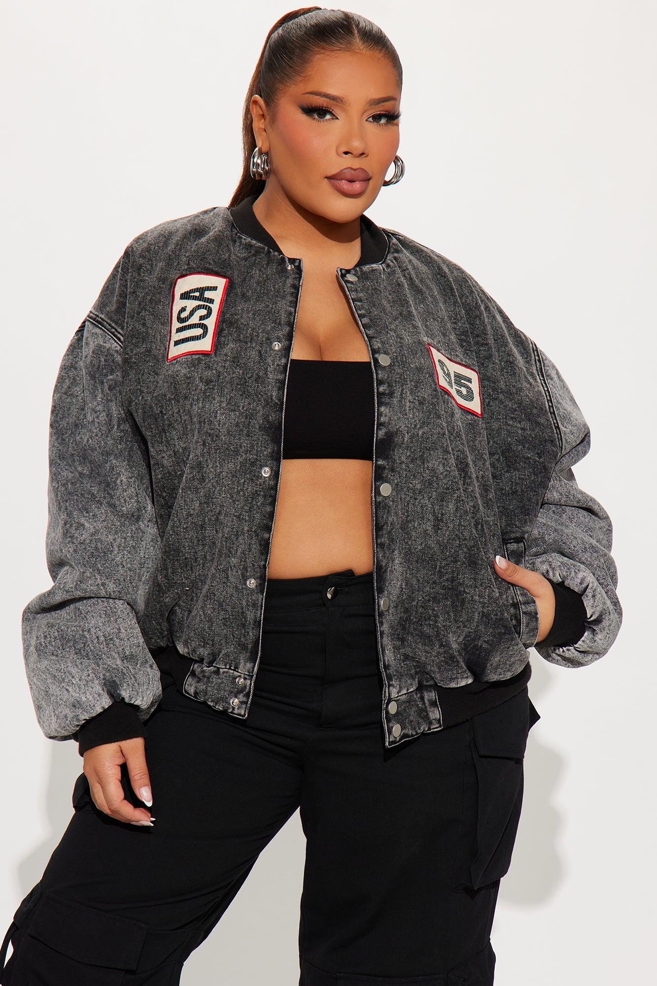 Made In Brooklyn Washed Bomber Jacket - Black Wash Product Image