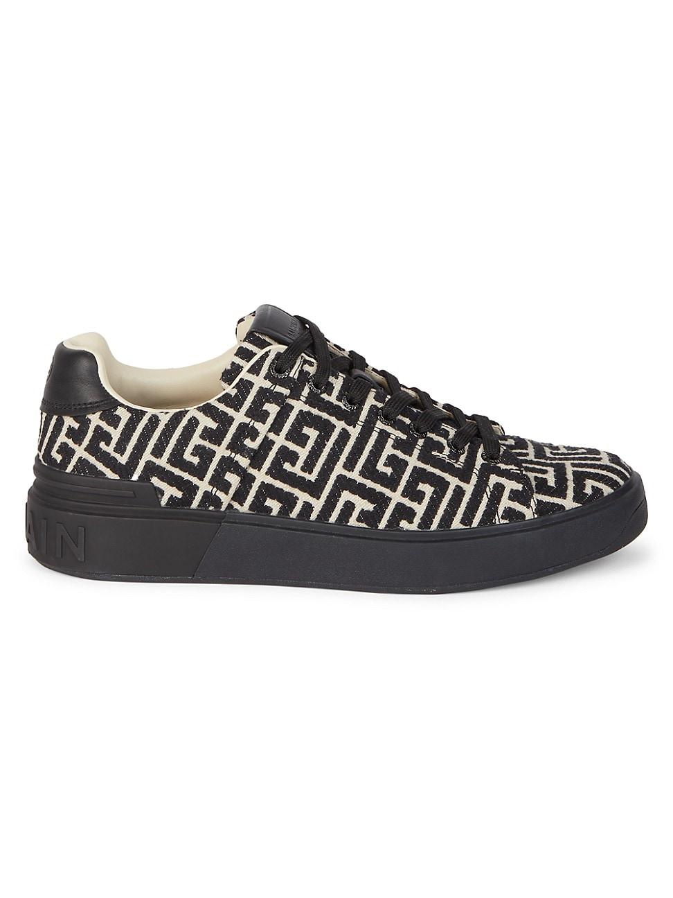 Mens B Court Monogram Jacquard Low-Top Sneakers Product Image
