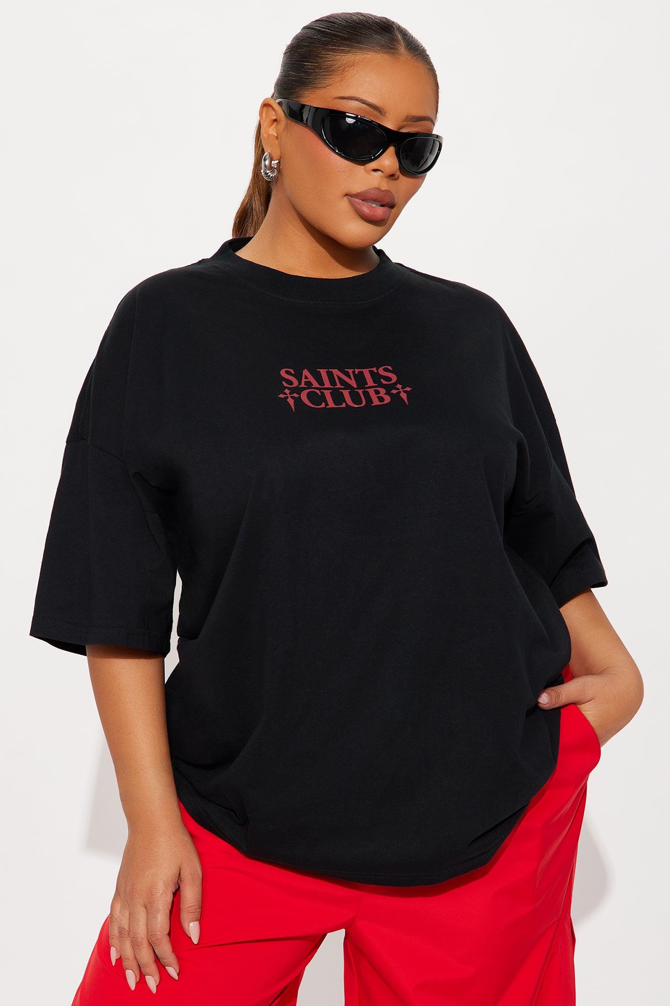 Saints Club Washed Tee - Black Female Product Image