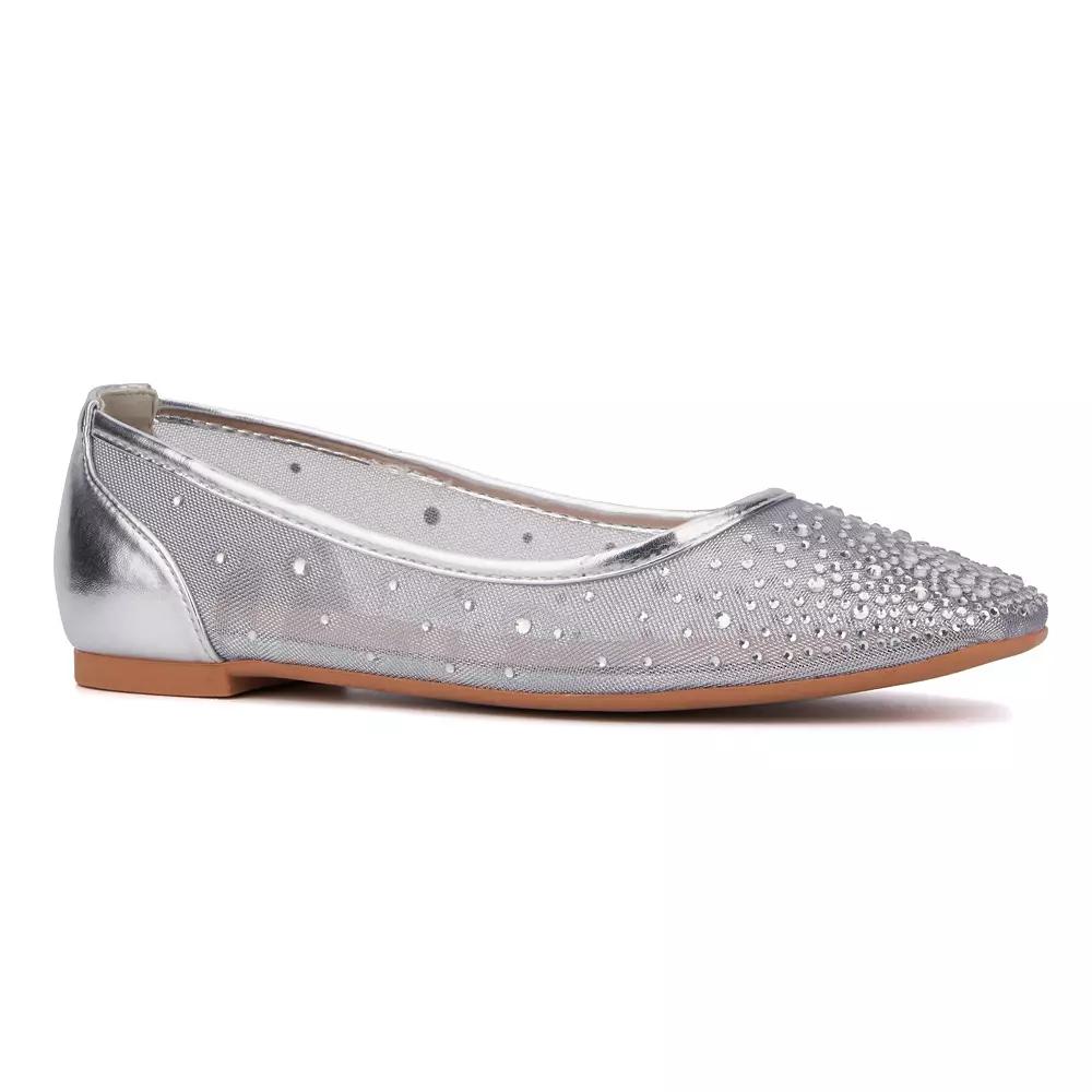 New York & Company® Priya Women's Ballet Flats, Size: 11, Silver Product Image