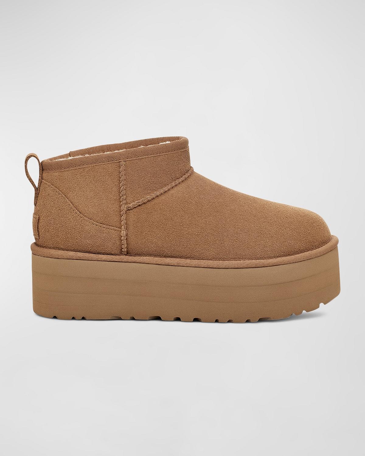 UGG Womens Classic Ultra Mini Platform Suede Classic Boots Product Image
