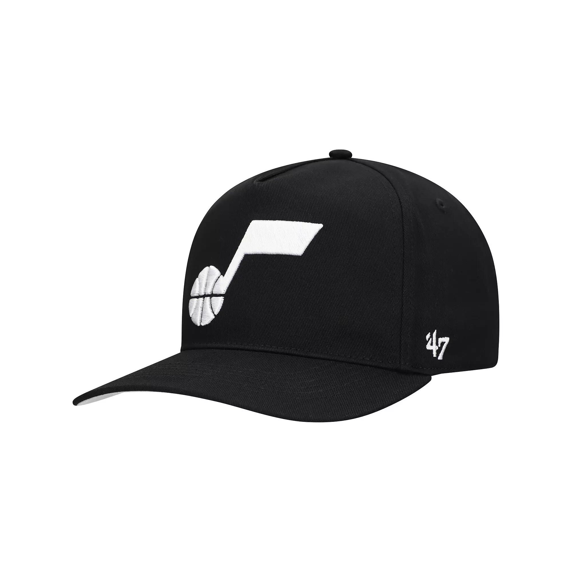 Men's '47 Black Utah Jazz Core Logo Hitch Adjustable Hat, Jaz Black Product Image